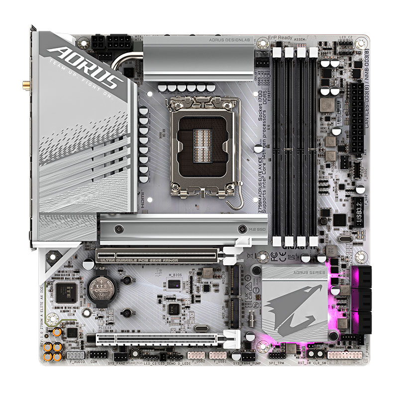 [448233] Motherboard Gigabyte Z790M AORUS ELITE AX ICE, Chipset Intel Z790, LGA1700, mATX