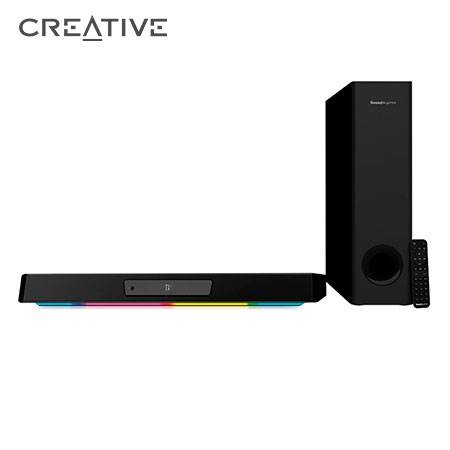 [0029225] PARLANTE CREATIVE GAMING KATANA V2X 5.1 VIRTUAL 90W/180W SXFI RGB BT/HDMI ARC/3.5MM INPUT/OPTICAL/USB-C 220V BLACK (51MF8400AA000)