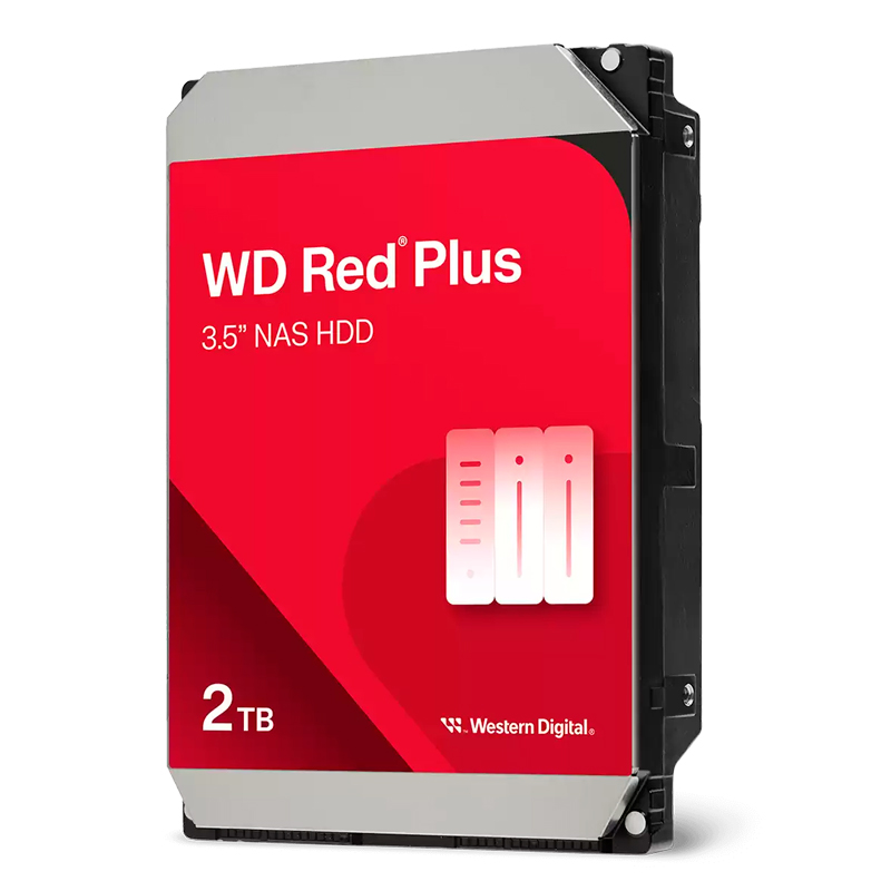 Disco duro Western Digital Red Plus WD20EFPX, 2TB, SATA, 5400rpm, 3.5", Cache 64MB