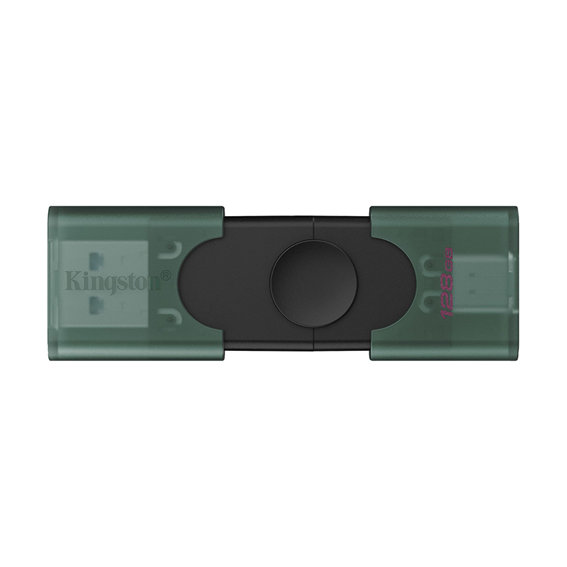 Memoria Flash USB Kingston DataTraveler Duo, 128GB USB 3.2 Gen 1, Color Negro Mate