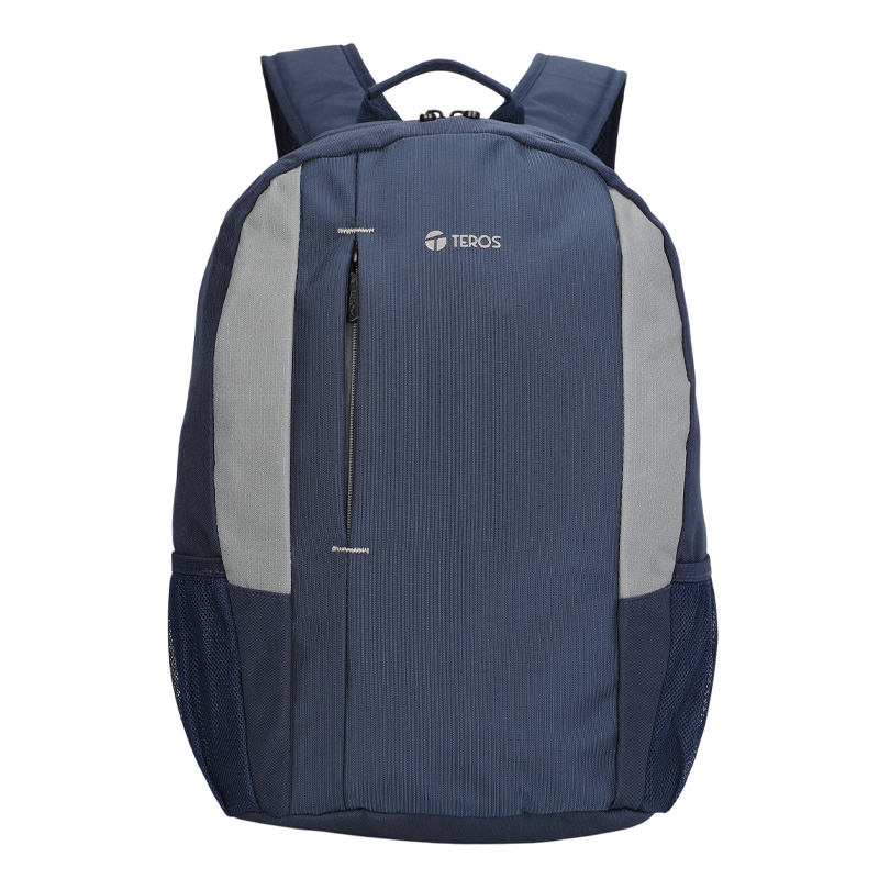 Mochila TEROS TE-9040BL, para laptops de hasta 15.6", color azul con gris
