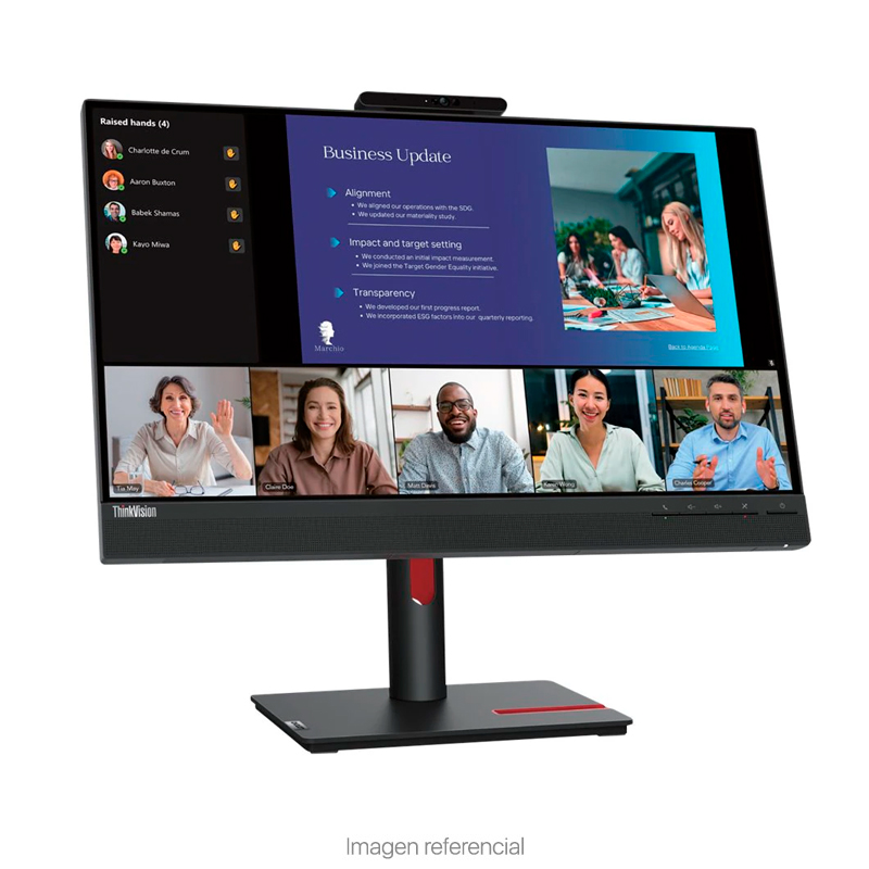 [520113] Monitor Lenovo ThinkVision T24v-30, 23.8" 1920x1080 WLED IPS HDMI/DP/VGA Color Raven Black