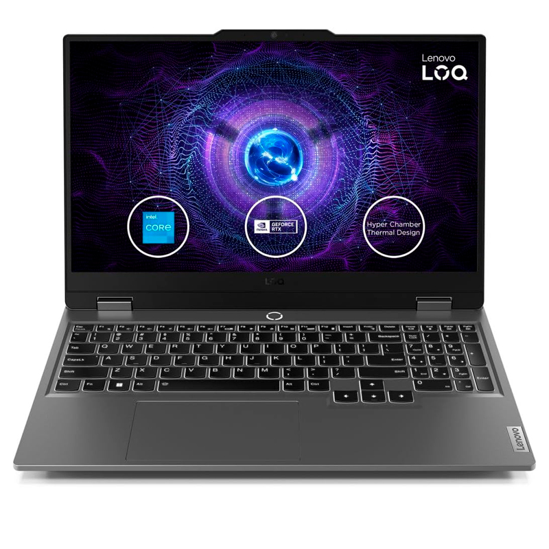 [437193] Notebook Lenovo LOQ 15IAX9, 15.6" FHD IPS, Core i5-12450HX hasta 4.4GHz, 8GB DDR5-4800MHz