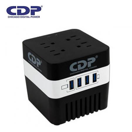 [0022833] ESTABILIZADOR CDP RU-AVR604I 600VA/300W 4 SALIDAS 4 PUERTOS USB (RU-AVR604I)