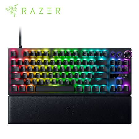 [0028952] TECLADO RAZER HUNTSMAN V3 PRO TKL OPTO MECHANICAL SWTICH ANALOGO US CHROMA BLACK (RZ03-04980200-R3U1)