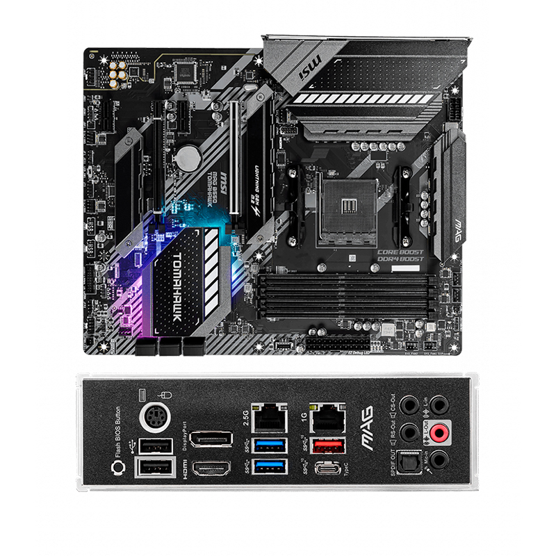 Motherboard MSI MAG B550 TOMAHAWK, AMD B550, AM4 Socket, HDMI, DP, USB 3.2 Gen 2