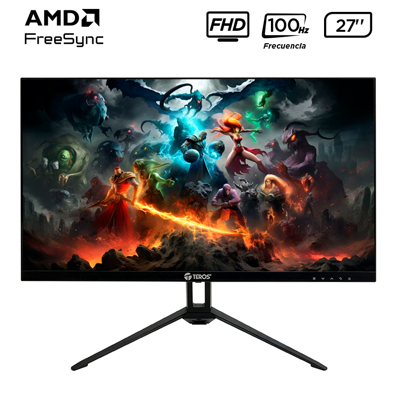 [434354] Monitor plano TEROS TE-2712S, 27" FHD IPS, HDMI, VGA