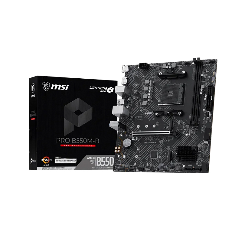 [525839] Placa madre MSI PRO B550M-B, AMD B550, Socket AM4, DDR4, Micro-ATX