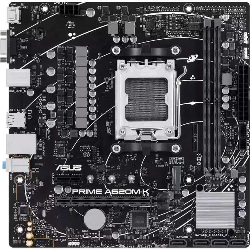 [524927] Motherboard ASUS PRIME A620M-K, Chipset AMD A620, Socket AMD AM5, mATX