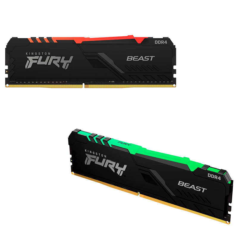 Memoria Kingston Fury Beast, 16GB DDR4 3200 MHz, PC4-25600, CL16, 1.35V.