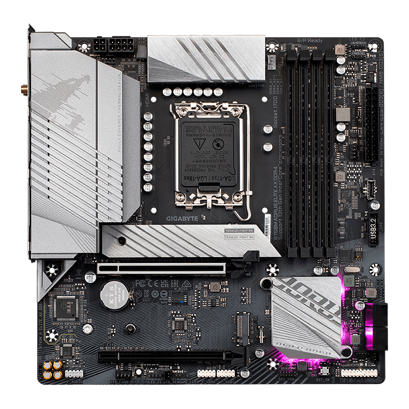 Motherboard Gigabyte B760M AORUS ELITE AX DDR4, Chipset Intel B760, LGA1700, mATX