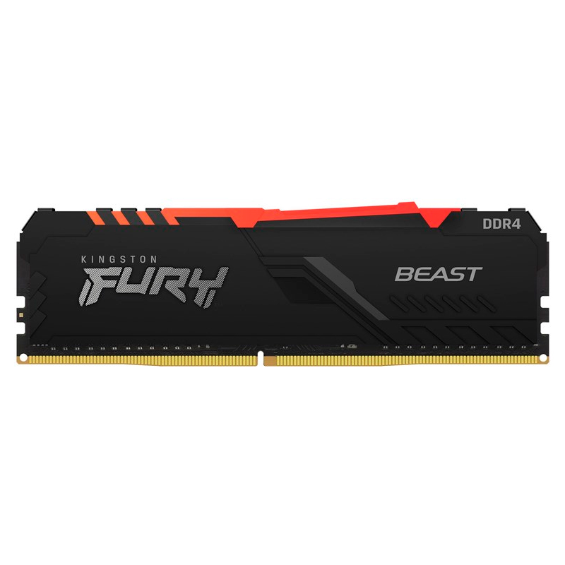 Memoria Kingston Fury Beast 8GB DDR4-3200 MHz, PC4-25600, CL16, 1.35V, 288-Pin, Non-ECC