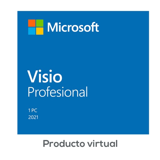 [msesdd8707606] Licenciamiento Virtual (ESD) Microsoft Visio Pro 2021 WIN ALL LNG PK