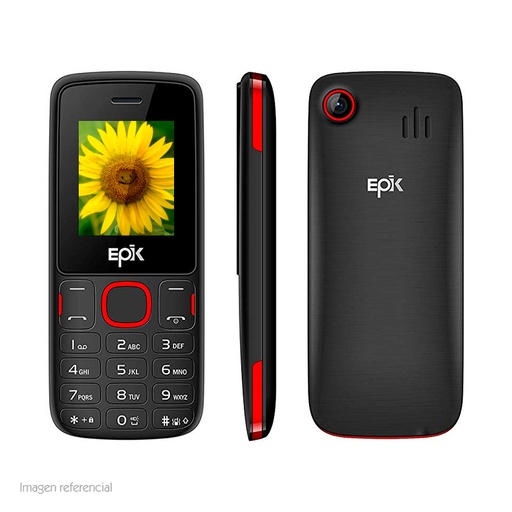 [tcepike1red] Teléfono celular Epik Tiny E1, 1.8" VGA, 128x160 px, 2G, DUAL SIM, Desbloqueado.
