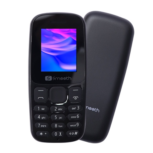 [tcsmosnpxblk] Teléfono Celular Básico Smooth Snap X, 1.77", GSM, Radio FM, Desbloqueado.