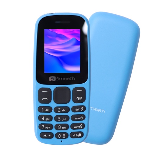 [tcsmosnpxblue] Teléfono Celular Básico Smooth Snap X, 1.77", GSM, Radio FM, Desbloqueado.