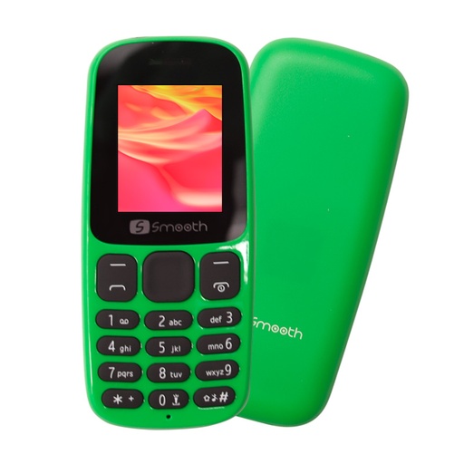 [tcsmosnpxgreen] Teléfono Celular Básico Smooth Snap X, 1.77", GSM, Radio FM, Desbloqueado.