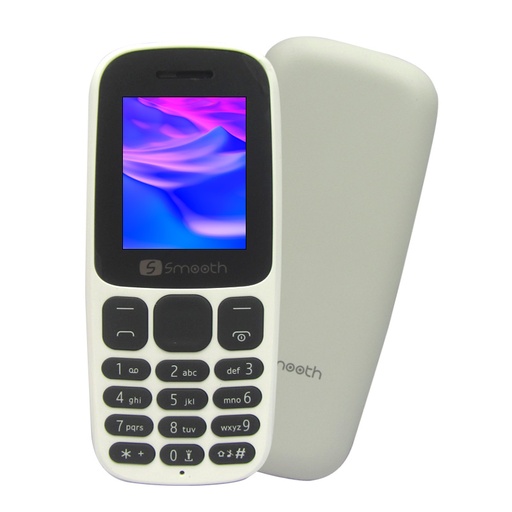 [tcsmosnpxwht] Teléfono Celular Básico Smooth Snap X, 1.77", GSM, Radio FM, Desbloqueado.