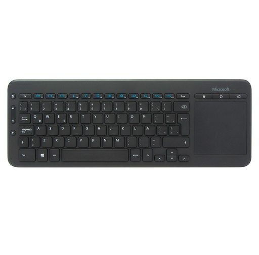 [kbusbspmsn9z004] Teclado inalámbrico Microsoft All-in-One Media, receptor USB, Multimedia 2.4GHz, touchpad.