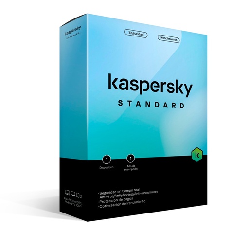 [swkl1041d5afs] Kaspersky Standard Edition, para un 1 dispositivo, Licencia de 1 año
