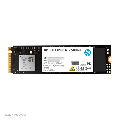 [ssdhp2yy44aa] Unidad en estado solido HP EX900 M.2 2280 500GB PCIe 3.0 x4 NVMe