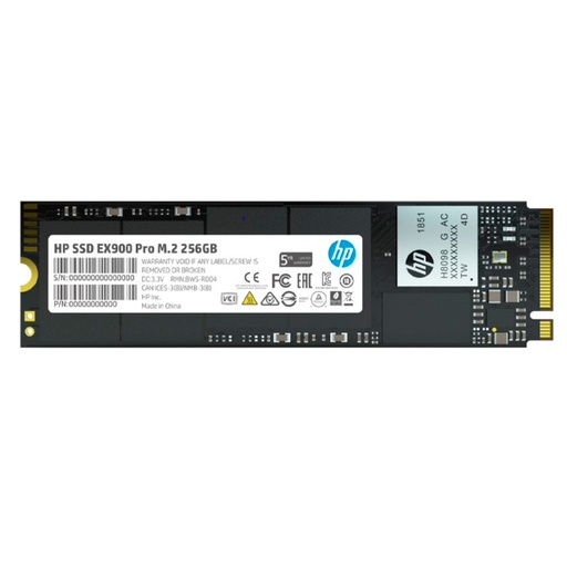 [ssdhp9xl75aa] Unidad en estado solido HP EX900 Pro M.2 256GB, PCIe Gen3.0 x4 NVMe 1.3