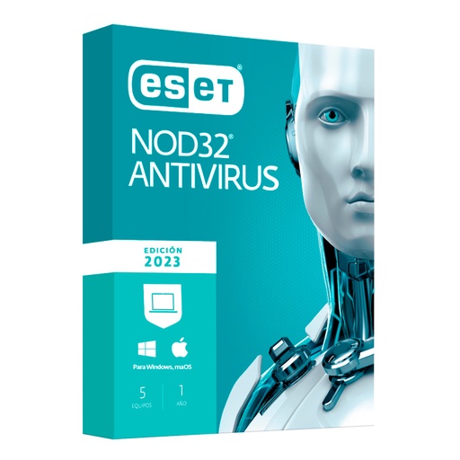 [sws11010212] Software Eset NOD32 Anti-Virus Edicion 2023 para 5 PCs, Licencia 1 año.