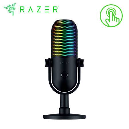 MICROFONO RAZER SEIREN V3 CHROMA USB STREAMING SUPERCARDIOIDE C/N SENSOR TOUCH SILENT BLACK