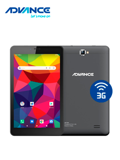[TBADVSP7246BK] Tablet Advance Intro SP7246, 8" IPS 1200x800, Android 9 Go, 3G, Dual SIM, 16GB, RAM 1GB.