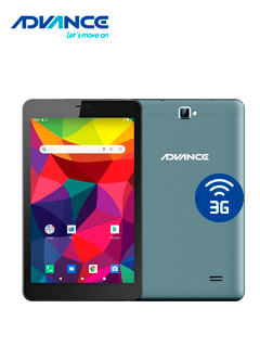 [TBADVPS7246SLV] Tablet Advance Intro SP7246, 8" IPS 1200x800, Android 9 Go, 3G, Dual SIM, 16GB, RAM 1GB.
