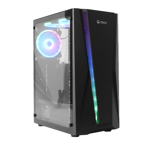 [csatxte11411n] Case Gamer Teros TE-11411N, Mid Tower, ATX, 450W, NEGRO, USB 3.0 / 2.0, Audio