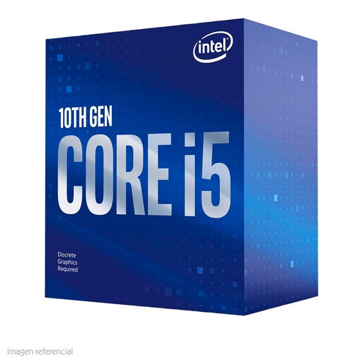 [cpili510400f] Procesador Intel Core i5-10400F, 2.90 GHz, 12 MB Caché L3, LGA1200, 65W, 14 nm.