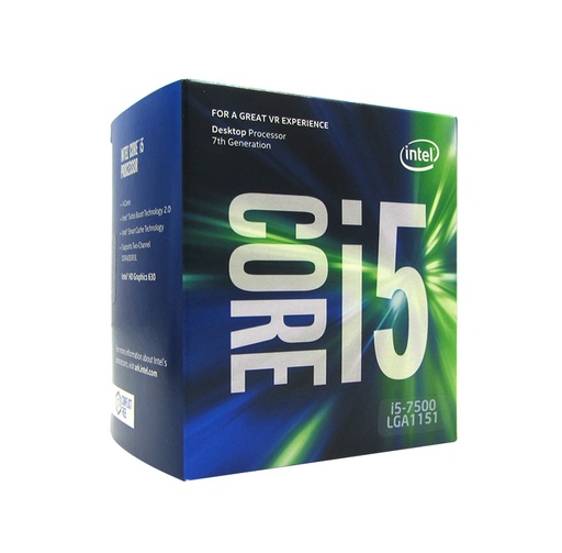 [cpili57500] Procesador Intel Core i5-7500, 3.40 GHz, 6 MB Caché L3, LGA1151, 65W, 14 nm.