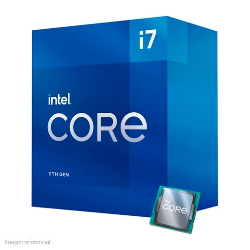 [cpili711700f] Procesador Intel Core i7-11700F 2.50 / 4.90 GHz, 16 MB Caché L3, LGA1200, 65W, 14 nm.