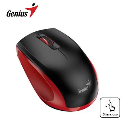 MOUSE GENIUS NX-8006S WIRELESS BLUEEYE SILENT ERGONOMICO BLACK/RED (31030024401)