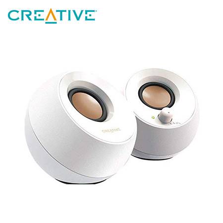 PARLANTE CREATIVE PEBBLE 2.0 4.4W 3.5MM USB-POWER WHITE (51MF1680AA001)