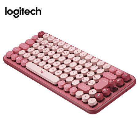 TECLADO LOGITECH POP KEYS MULTI-DEVICE WIRELESS/BT CORAL ROSE (920-010715)