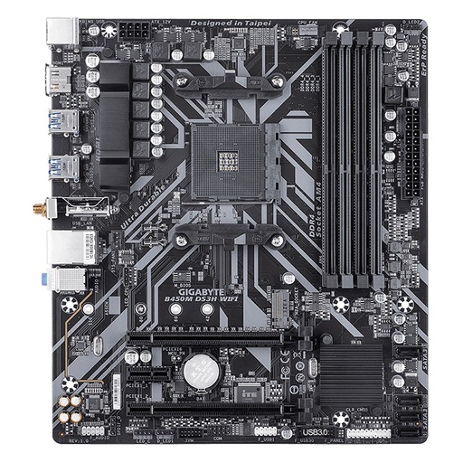 [mbgbb450mds3hwf] Motherboard Gigabyte B450M DS3H WIFI (rev. 1.0) , Chipset AMD B450, Socket AMD AM4, mATX