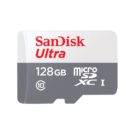 [me128gbdsqunr] Memoria Flash SanDisk Ultra microSDHC, UHS-I, Class10, 128GB, incluye adaptador SD.