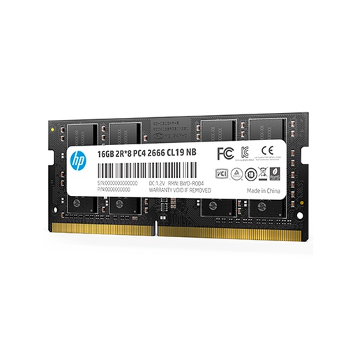 [me16ghp7eh99aa] Memoria HP S1 Series, 16GB, DDR4, SO-DIMM, 2666 MHz, CL-19, 1.2V